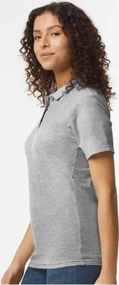 Gildan 64800l Softstyle Women’s Pique Polo Sport Gray