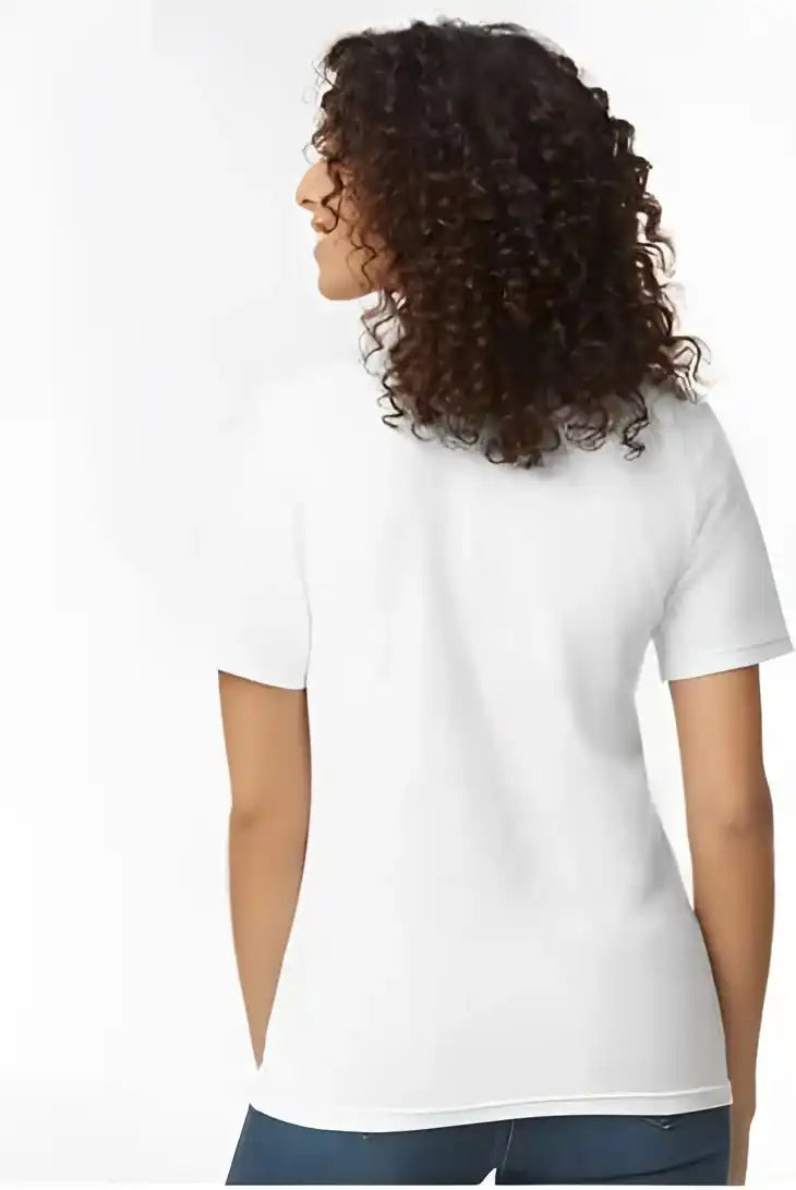 Gildan 64800l Softstyle Women’s Pique Polo White