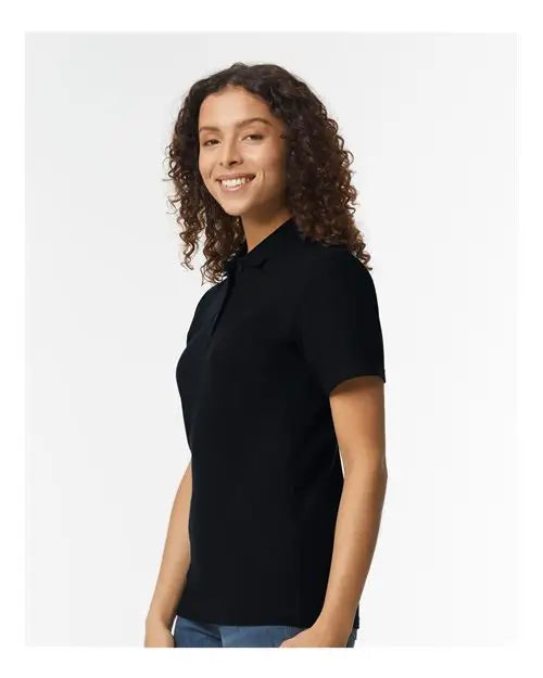 Gildan 64800l Softstyleâ Women’s Pique Polo - Black