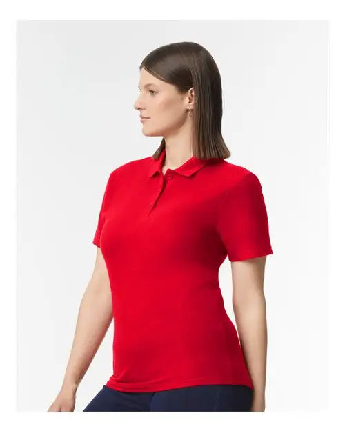 Gildan 64800l Softstyleâ Women’s Pique Polo - Cherry Red