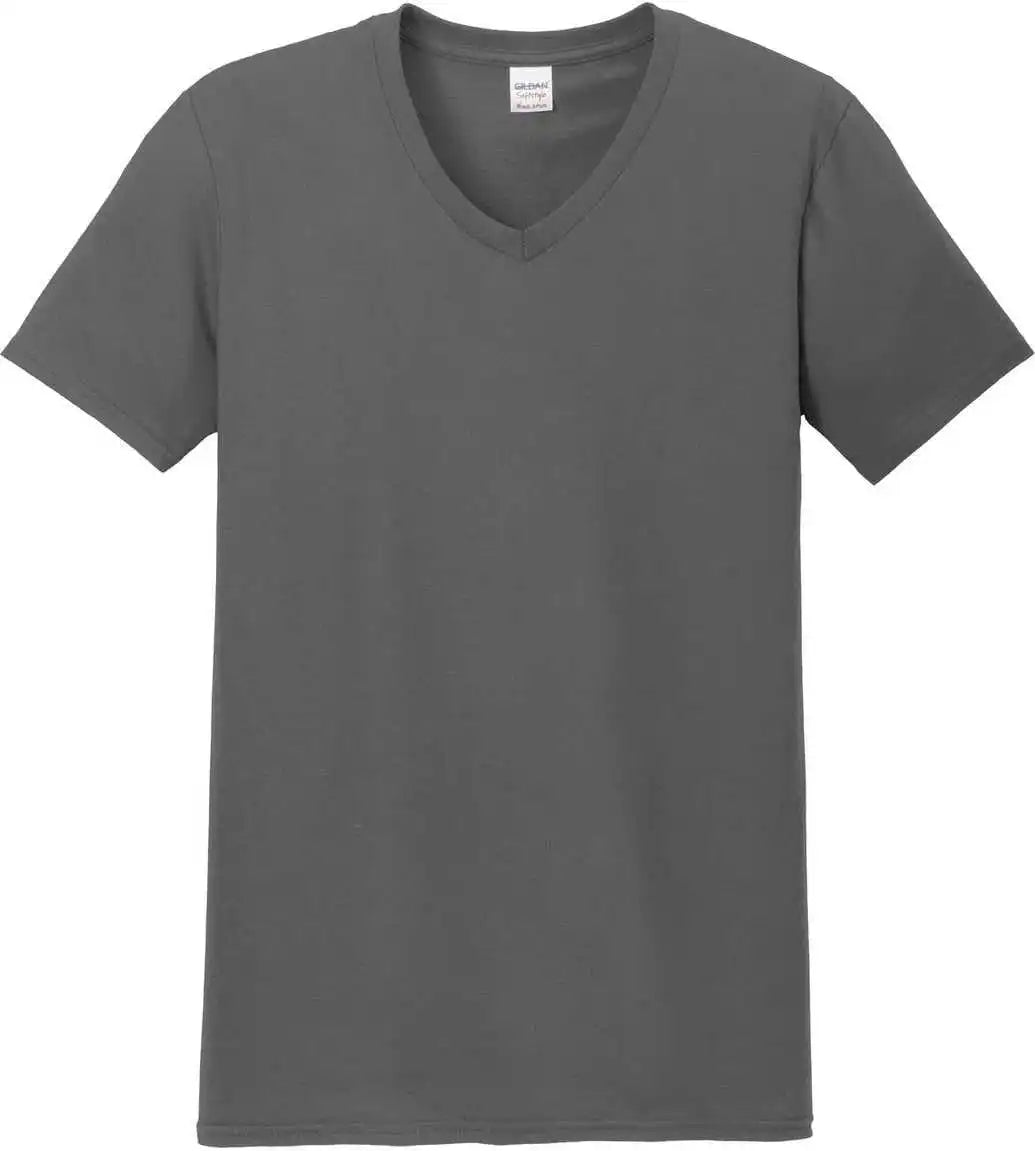 Gildan 64v00 Softstyle v Neck t Shirt Charcoal