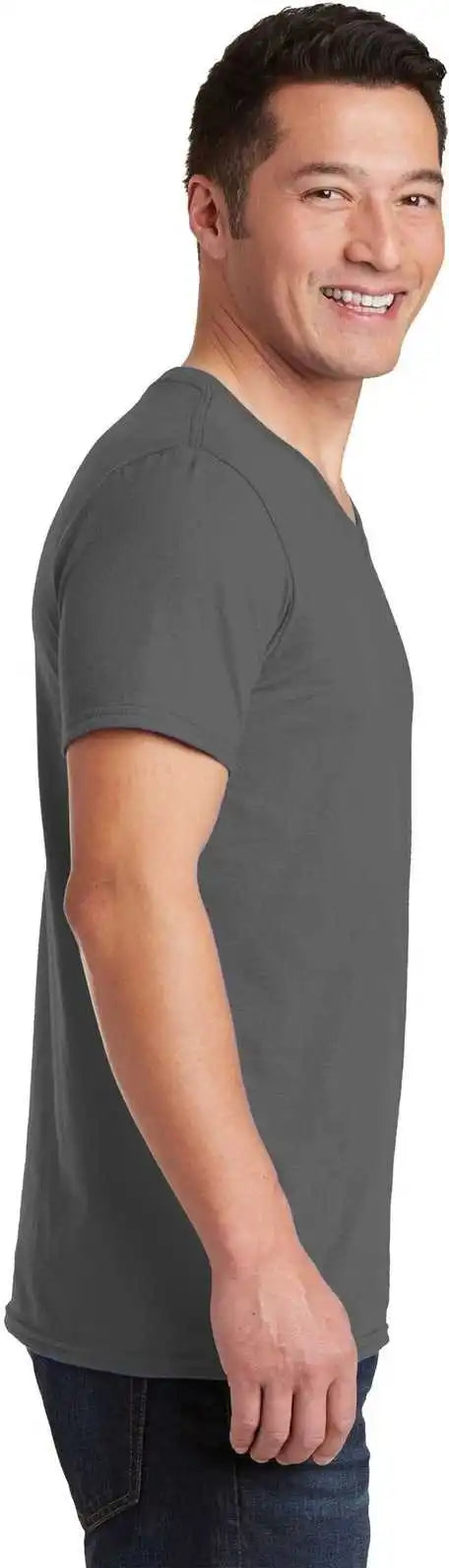 Gildan 64v00 Softstyle v Neck t Shirt Charcoal