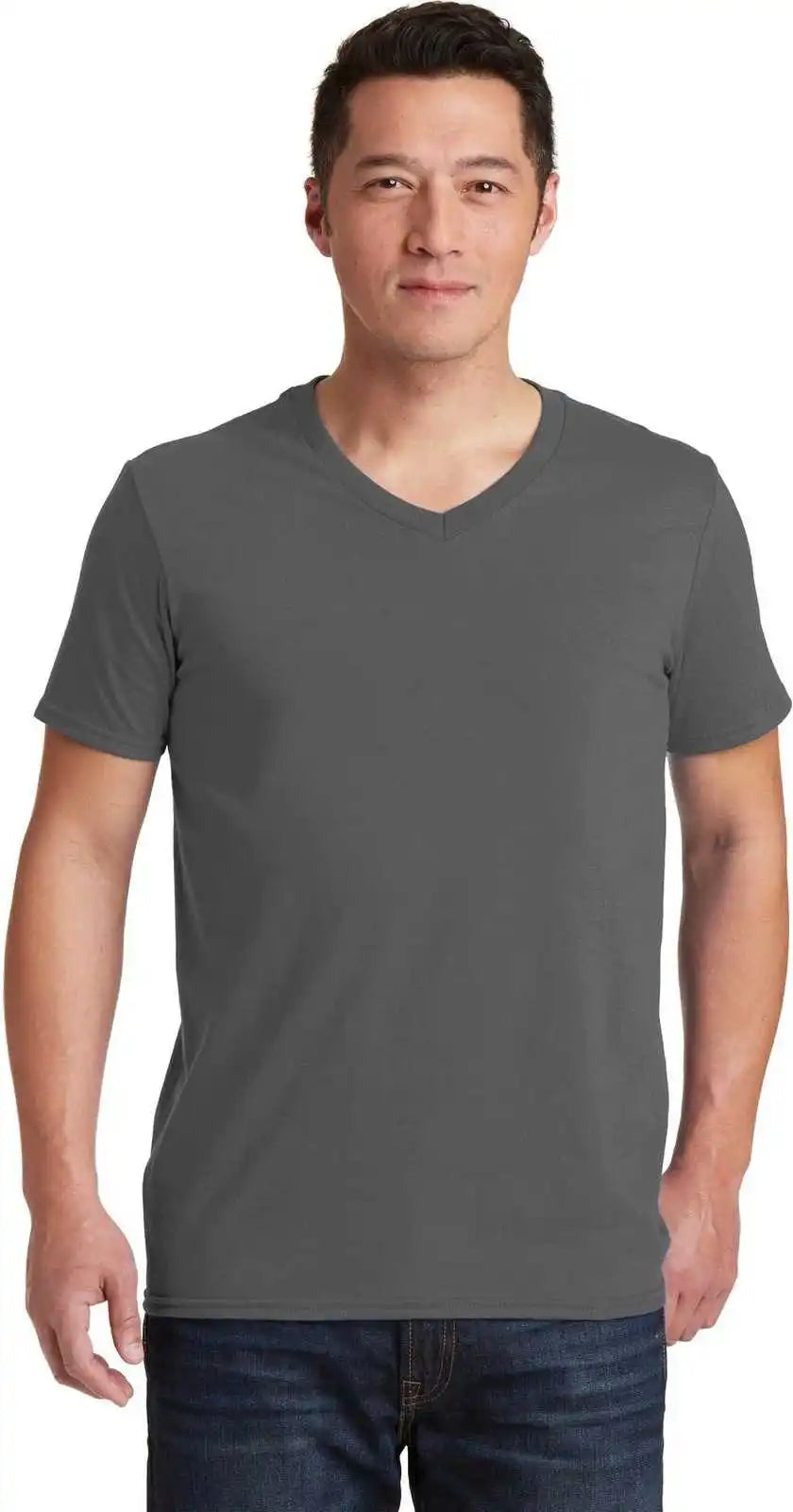 Gildan 64v00 Softstyle v Neck t Shirt Charcoal