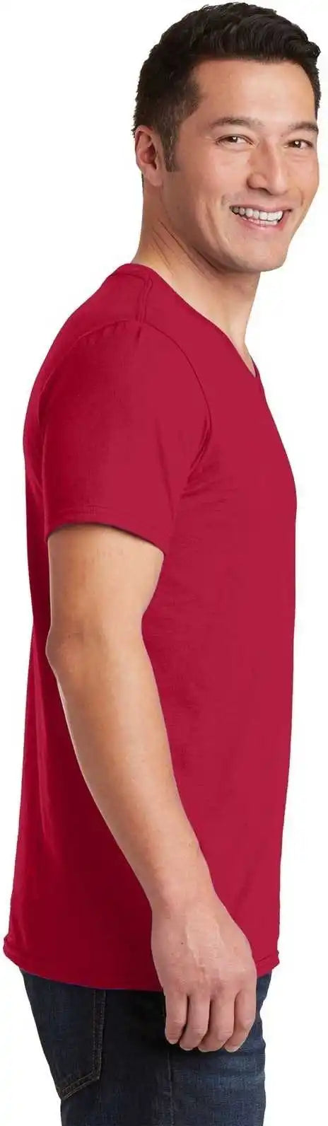Gildan 64v00 Softstyle v Neck t Shirt Cherry Red