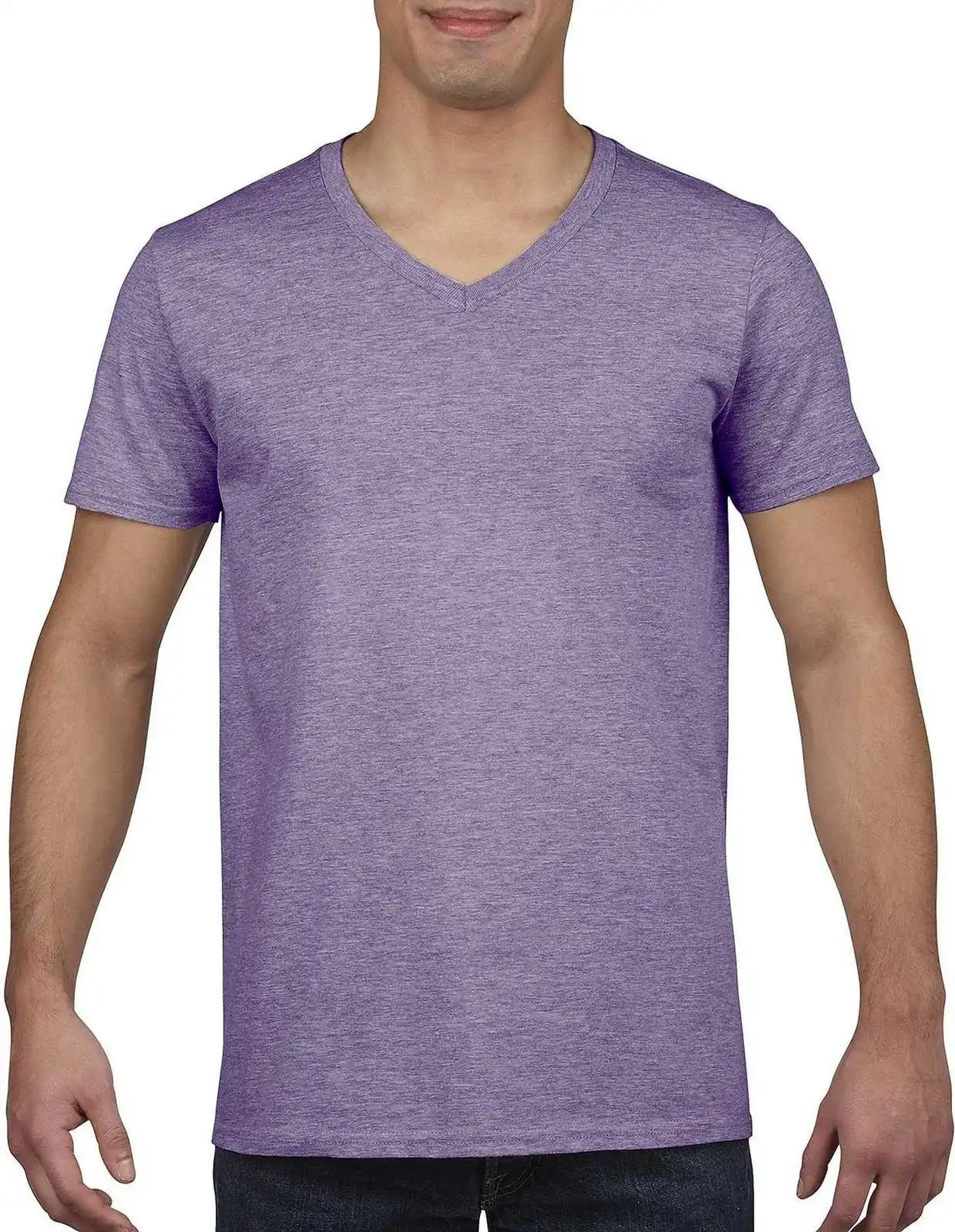 Gildan 64v00 Softstyle v Neck t Shirt Heather Purple