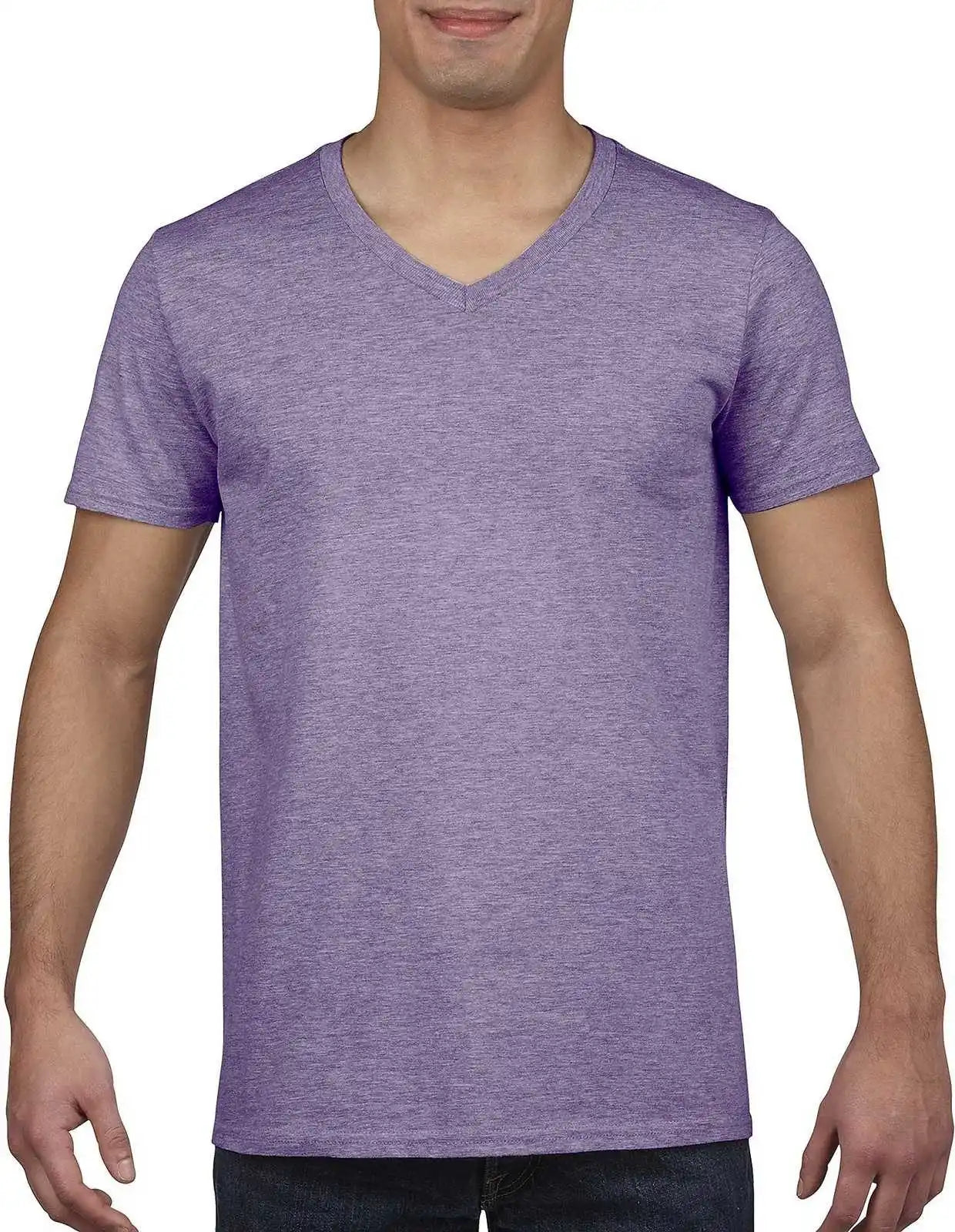 Gildan 64v00 Softstyle v Neck t Shirt Heather Purple