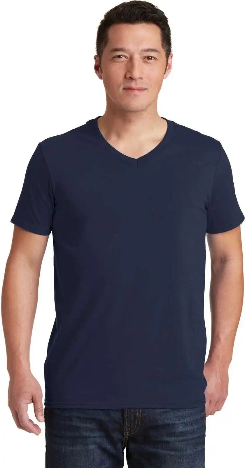 Gildan 64v00 Softstyle v Neck t Shirt Navy