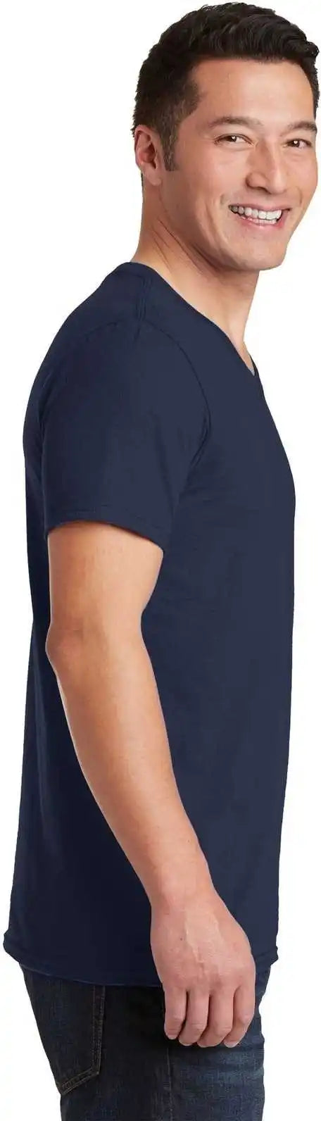 Gildan 64v00 Softstyle v Neck t Shirt Navy
