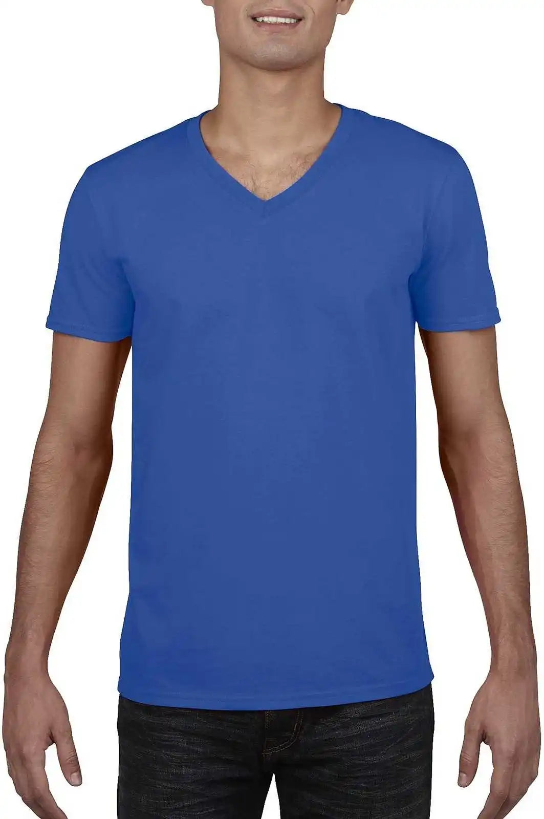 Gildan 64v00 Softstyle v Neck t Shirt Royal