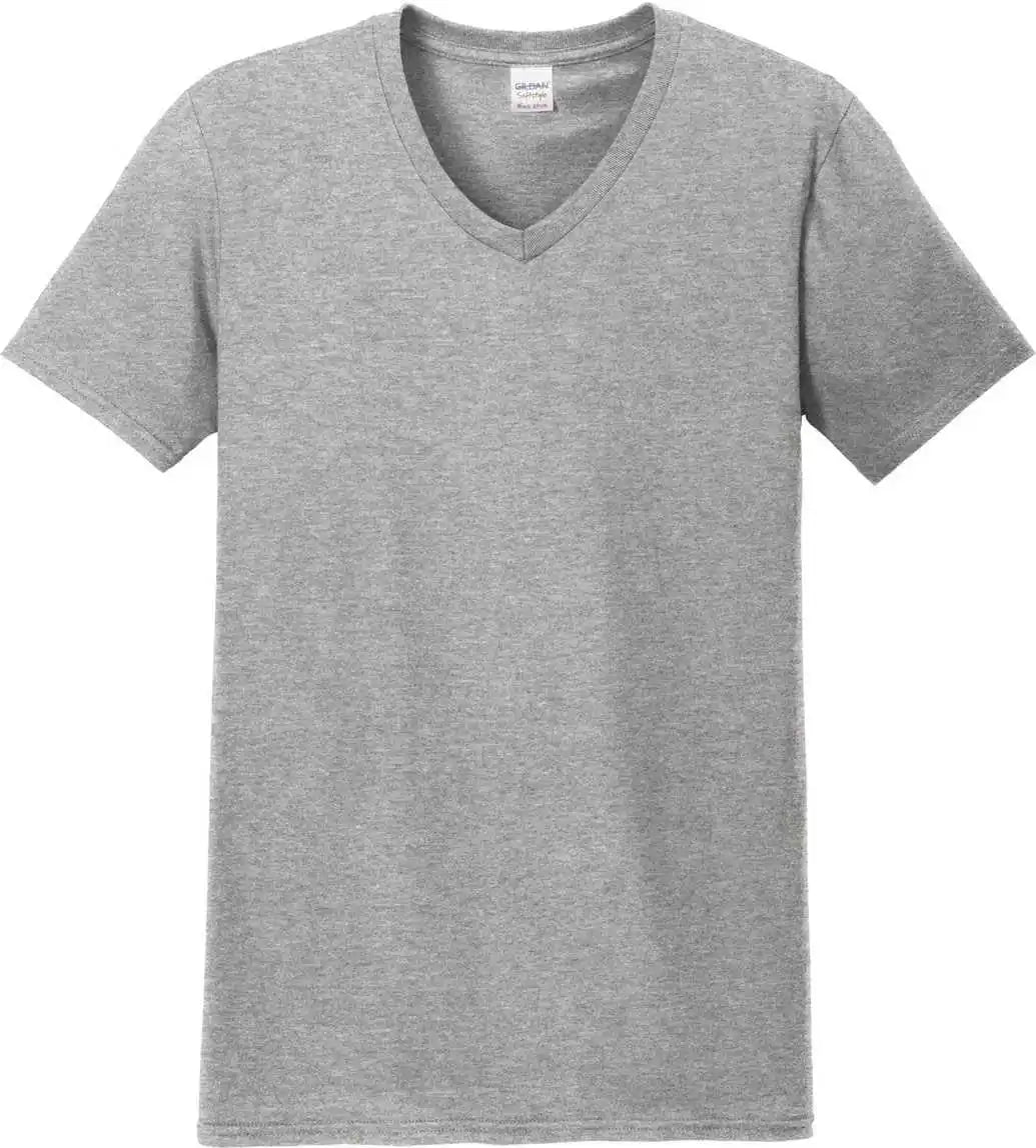 Gildan 64v00 Softstyle v Neck t Shirt Sport Gray