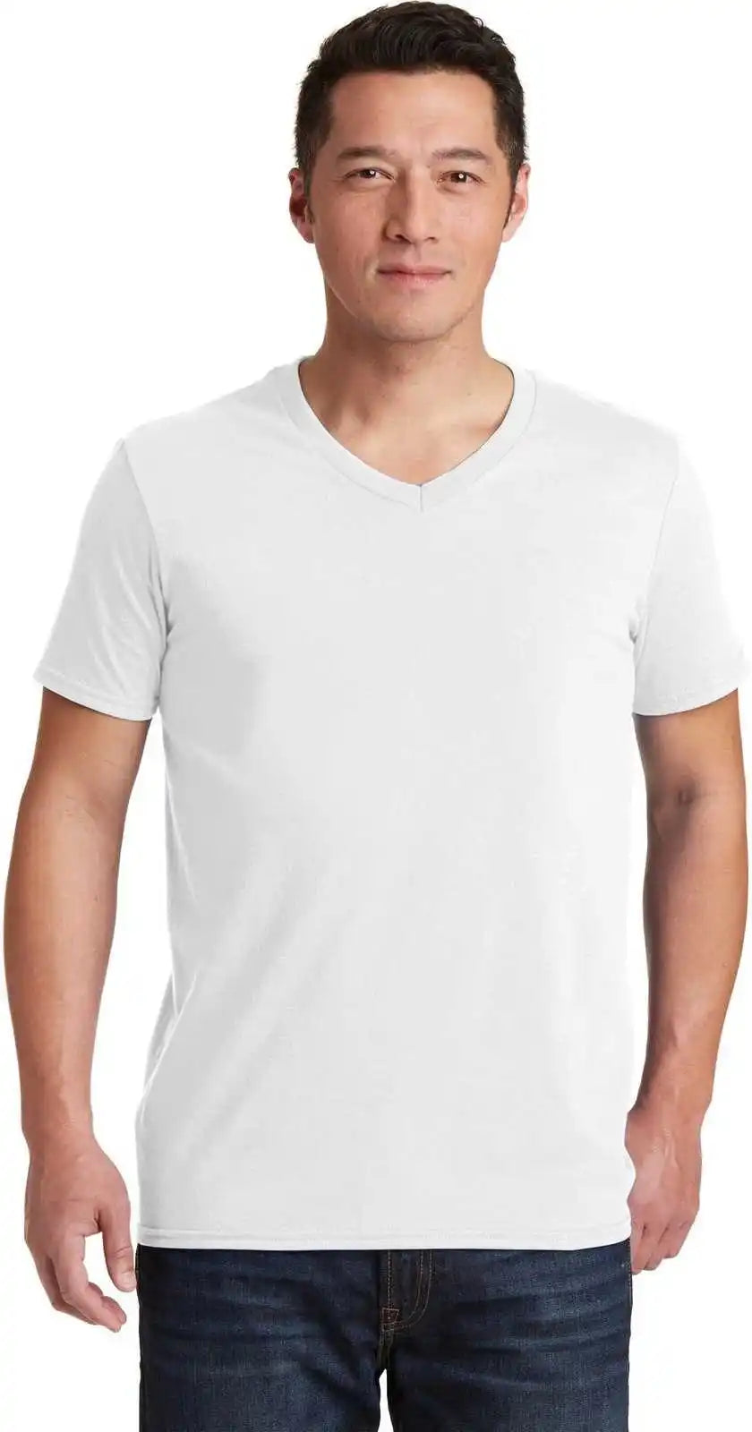 Gildan 64v00 Softstyle v Neck t Shirt White