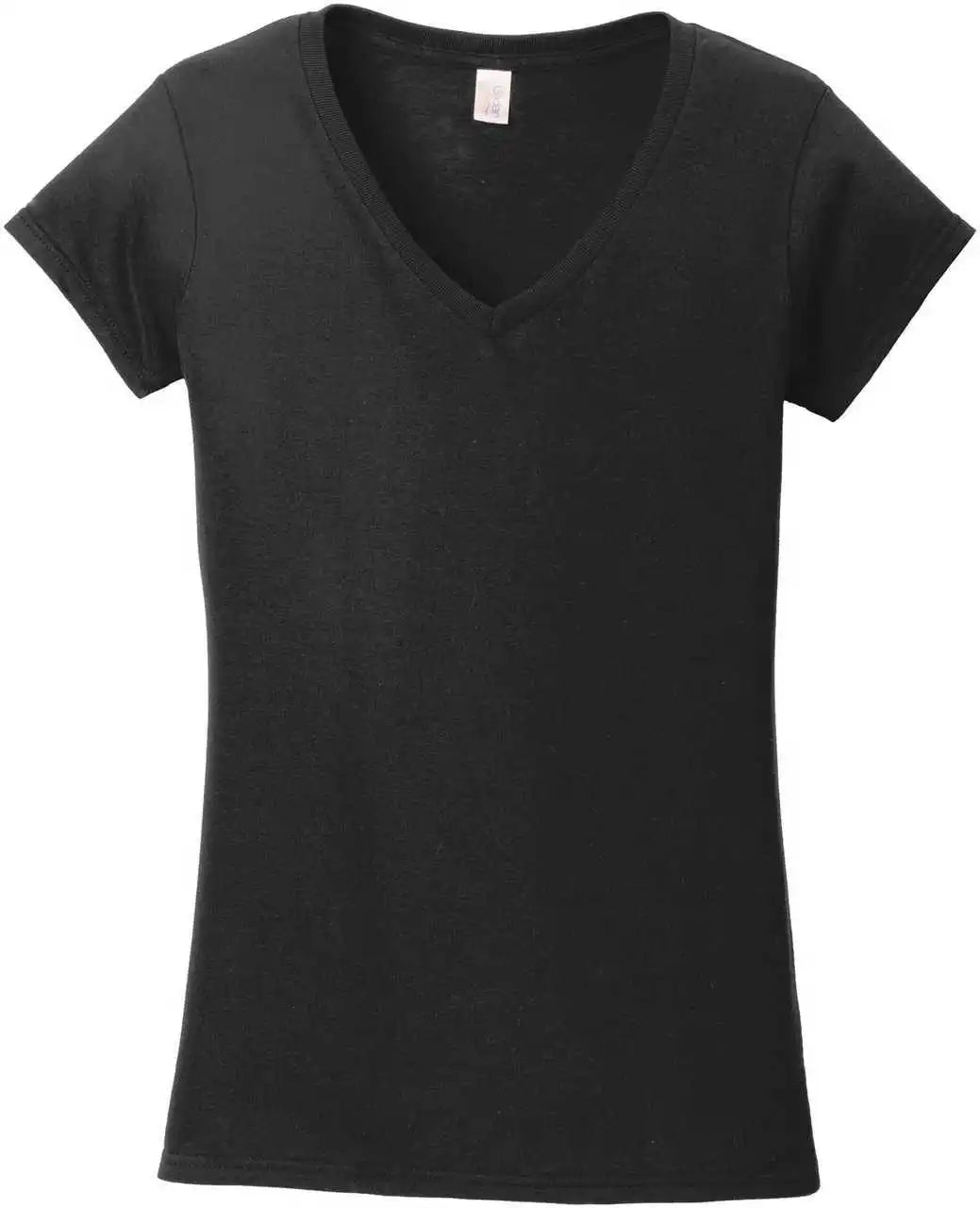 Gildan 64v00l Softstyle Junior Fit v Neck t Shirt Black