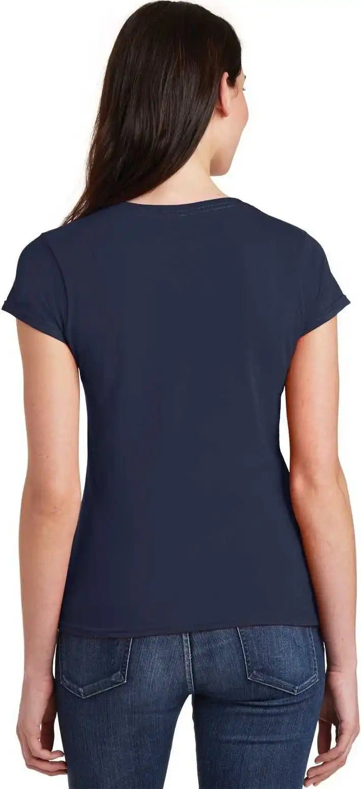 Gildan 64v00l Softstyle Junior Fit v Neck t Shirt Navy