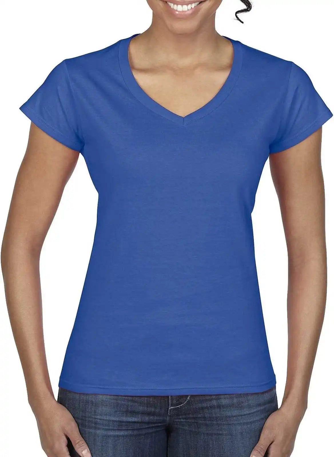 Gildan 64v00l Softstyle Junior Fit V-neck T-shirt - Royal