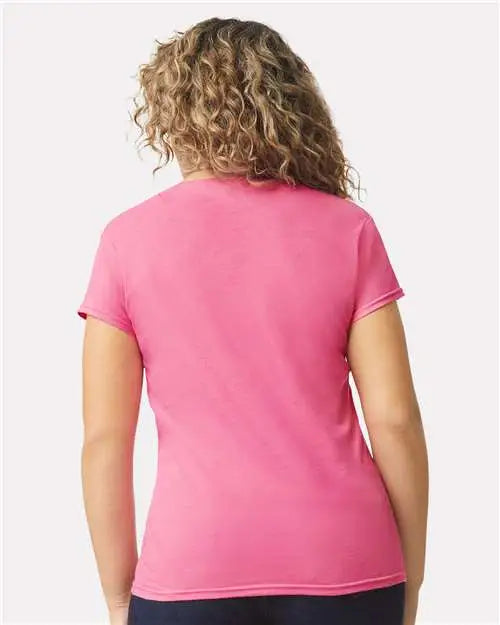 Gildan 64v00l Softstyle® Women’s V-neck T-shirt - Azalea