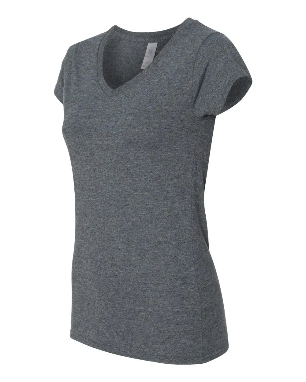 Gildan 64v00l Softstyle® Women’s V-neck T-shirt - Dark Heather - Gray / s