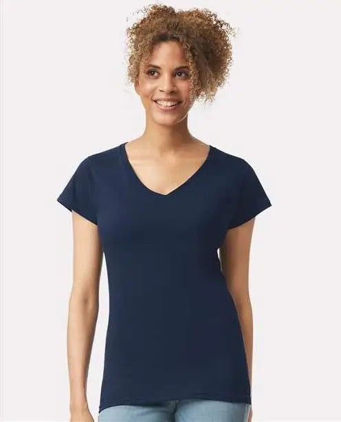 Gildan 64v00l Softstyle® Women’s V-neck T-shirt - Navy