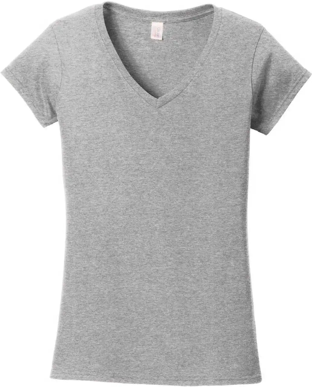 Gildan 64v00l Softstyle Women’s Fit v Neck t Shirt Sport Gray