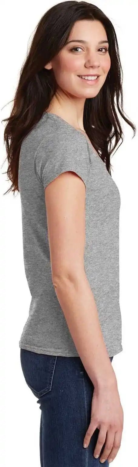 Gildan 64v00l Softstyle Women’s Fit v Neck t Shirt Sport Gray