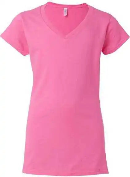 Gildan 64v00l Softstyle Womens v Neck t Shirt Azalea