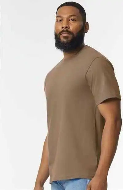 Gildan 65000 Softstyle Midweight t Shirt Brown Savana
