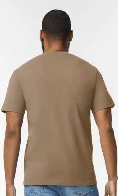 Gildan 65000 Softstyle Midweight t Shirt Brown Savana