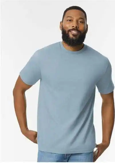 Gildan 65000 Softstyle Midweight t Shirt Stone Blue