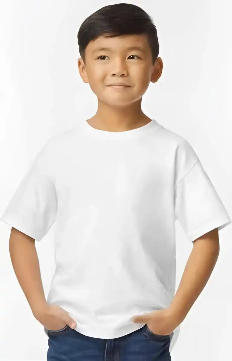 Gildan 65000b Softstyle Youth Midweight T-shirt - White