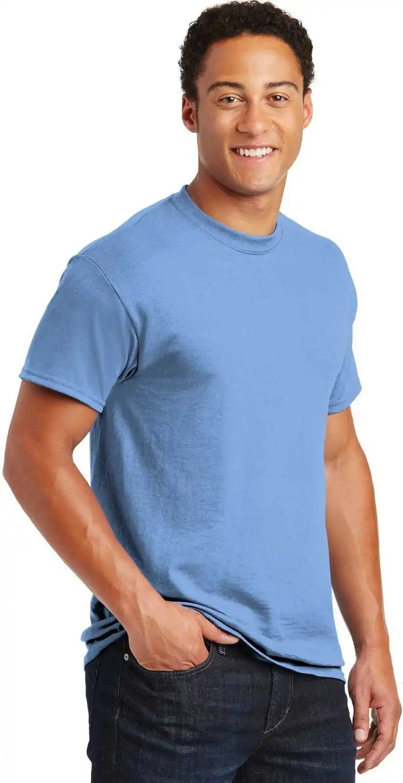 Gildan 8000 Dryblend 50 Cotton/50 Poly t Shirt Carolina Blue