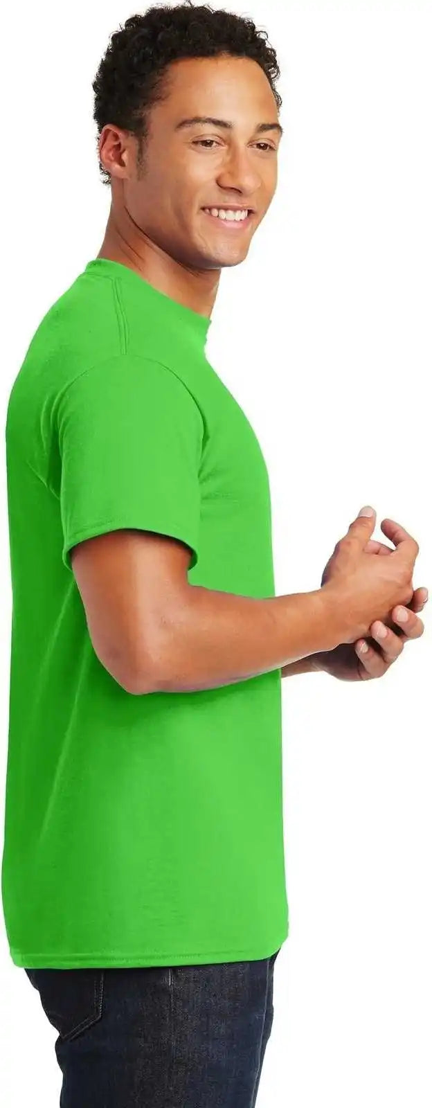 Gildan 8000 Dryblend 50 Cotton/50 Poly t Shirt Electric Green
