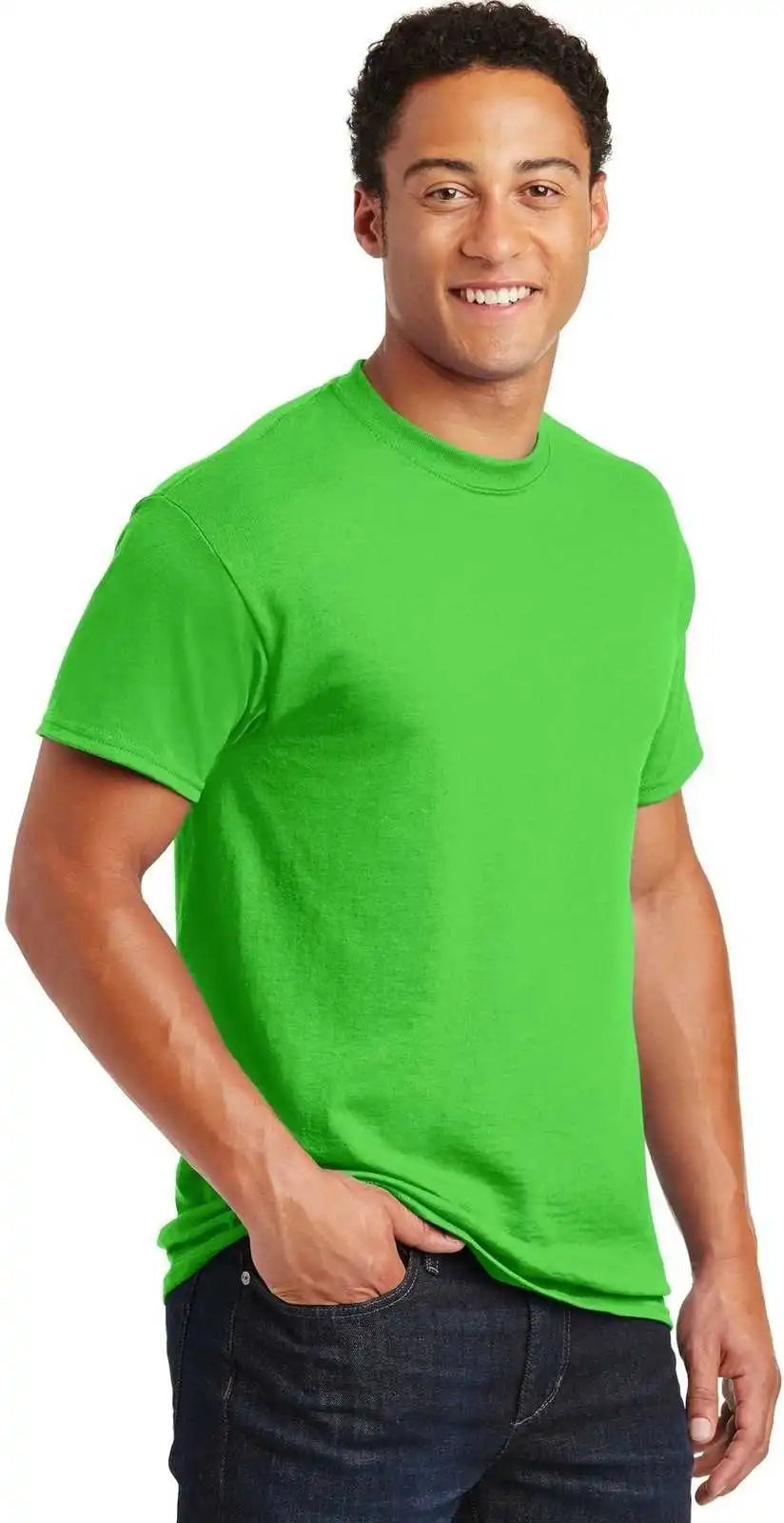 Gildan 8000 Dryblend 50 Cotton/50 Poly t Shirt Electric Green