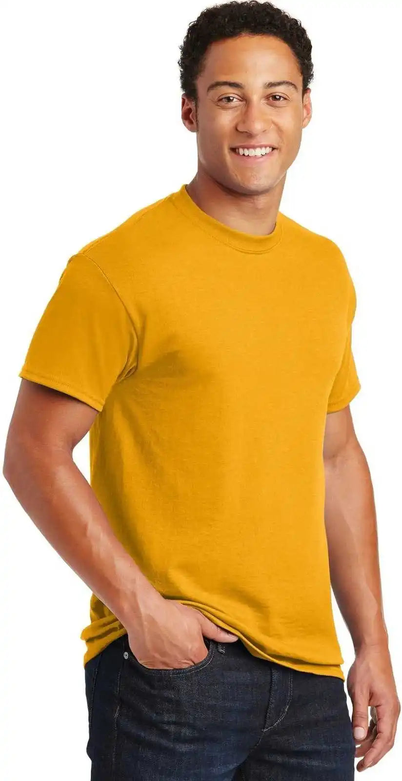 Gildan 8000 Dryblend 50 Cotton/50 Poly t Shirt Gold