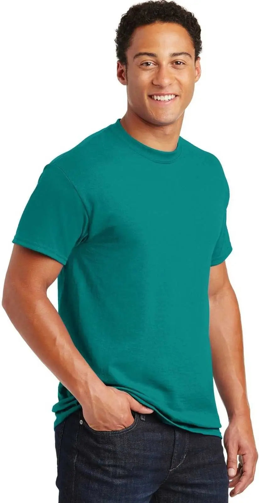 Gildan 8000 Dryblend 50 Cotton/50 Poly T-shirt - Jade Dome