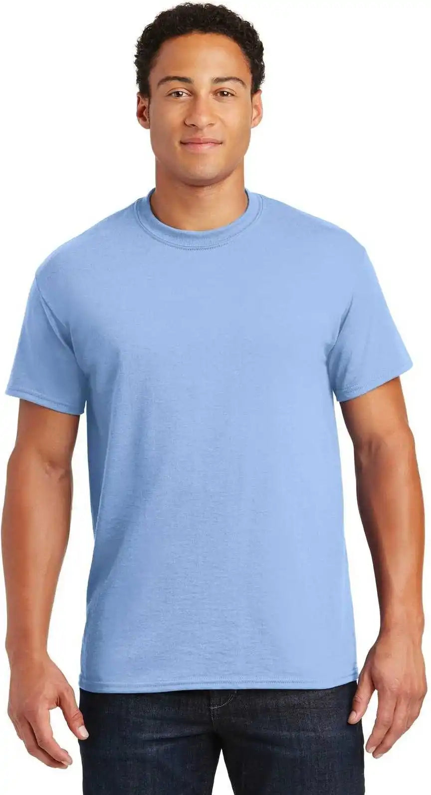 Gildan 8000 Dryblend 50 Cotton/50 Poly t Shirt Light Blue
