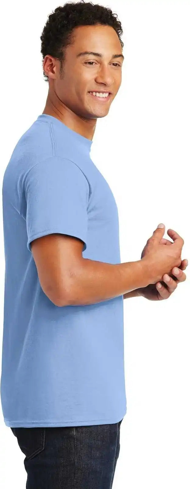 Gildan 8000 Dryblend 50 Cotton/50 Poly t Shirt Light Blue