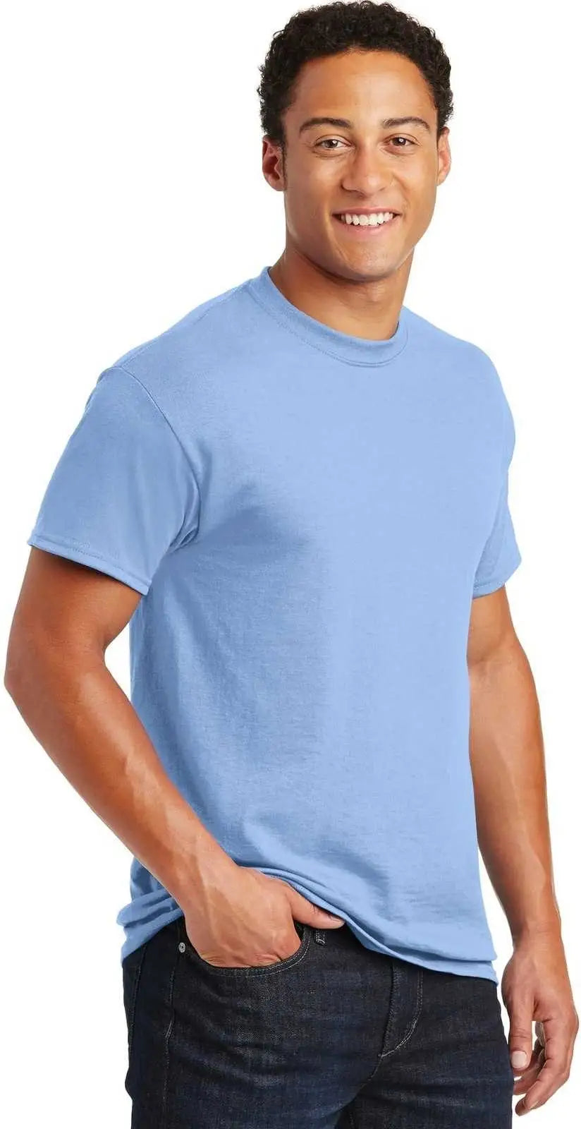 Gildan 8000 Dryblend 50 Cotton/50 Poly T-shirt - Light Blue