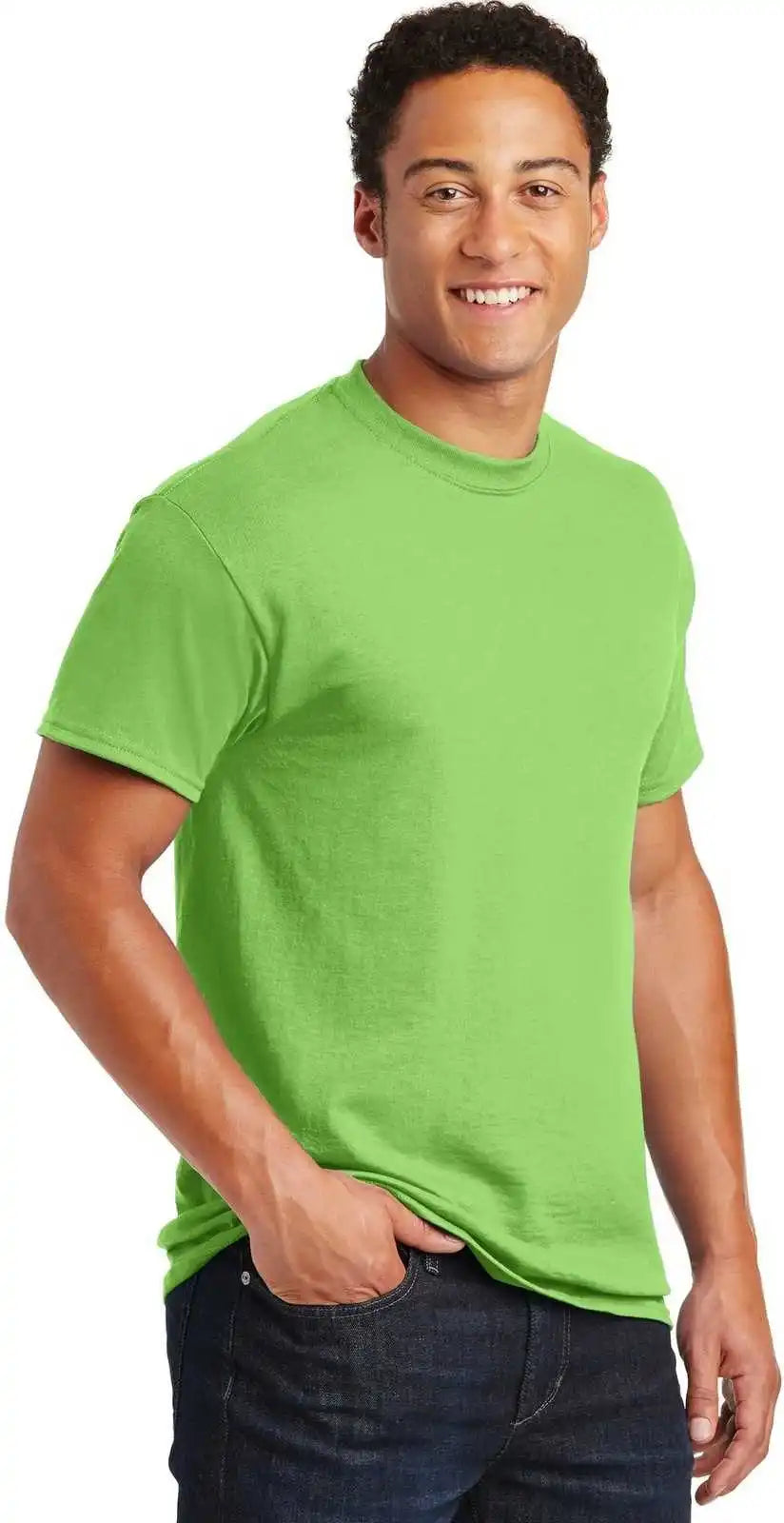 Gildan 8000 Dryblend 50 Cotton/50 Poly T-shirt - Lime