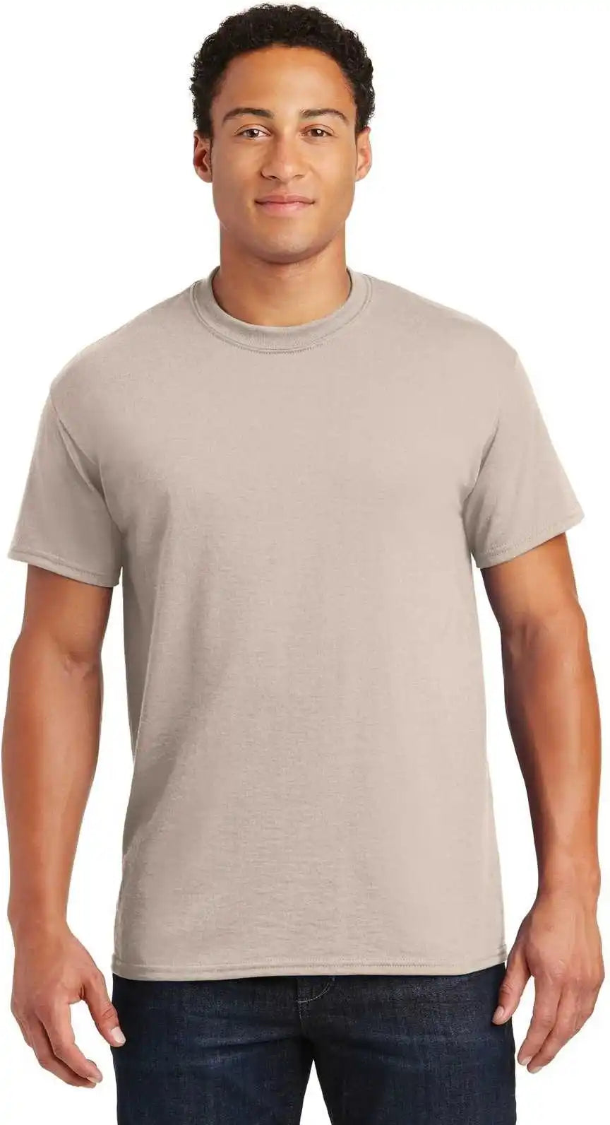Gildan 8000 Dryblend 50 Cotton/50 Poly t Shirt Sand