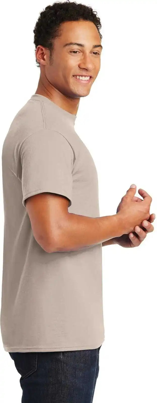 Gildan 8000 Dryblend 50 Cotton/50 Poly t Shirt Sand