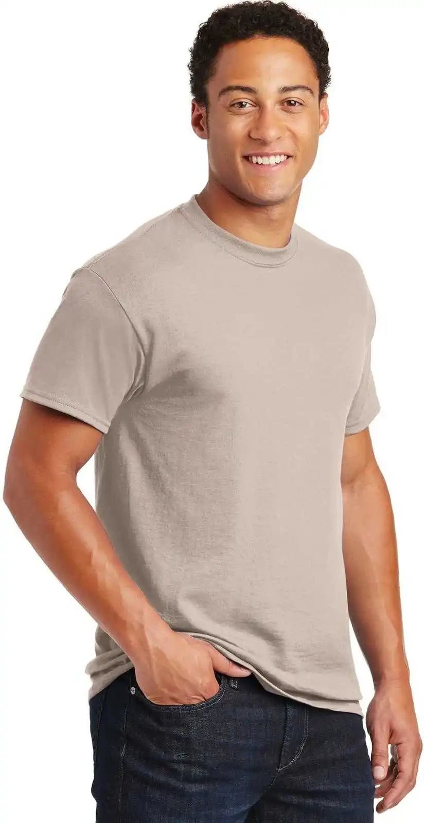 Gildan 8000 Dryblend 50 Cotton/50 Poly t Shirt Sand