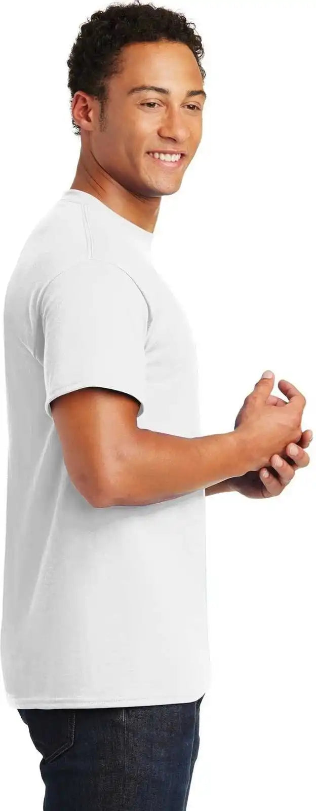 Gildan 8000 Dryblend 50 Cotton/50 Poly T-shirt - White