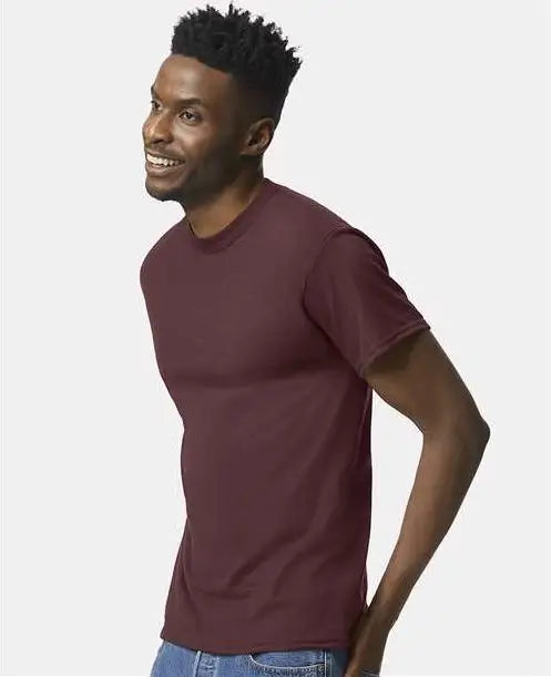 Gildan 8000 Dryblend T-shirt - Dark Maroon