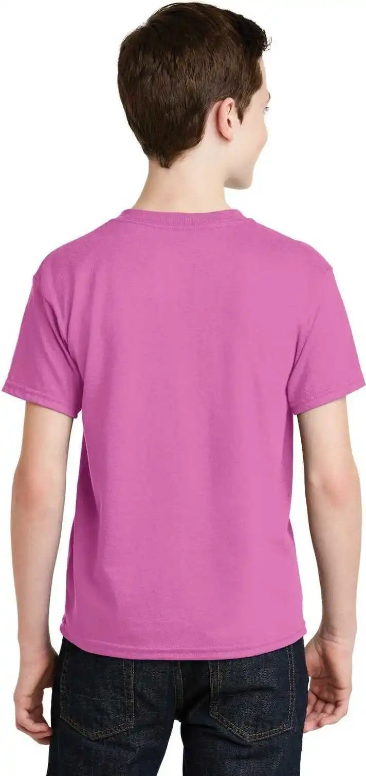 Gildan 8000b Youth Dryblend 50 Cotton/50 Poly t Shirt Azalea