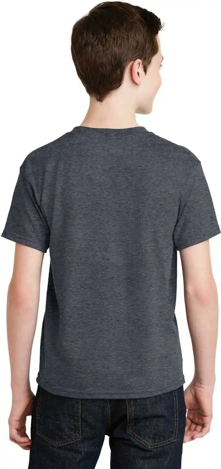 Gildan 8000b Youth Dryblend 50 Cotton/50 Poly T-shirt - Dark Heather