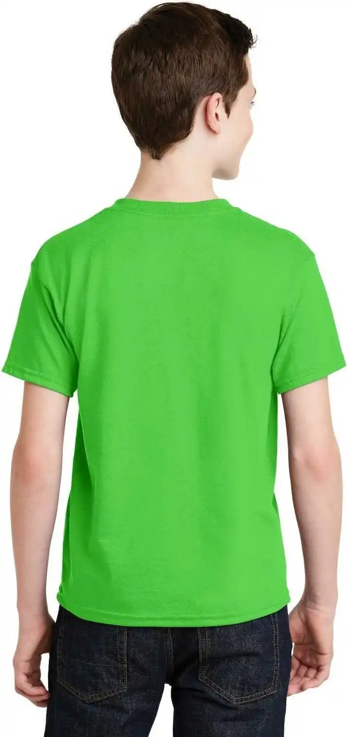 Gildan 8000b Youth Dryblend 50 Cotton/50 Poly t Shirt Electric Green