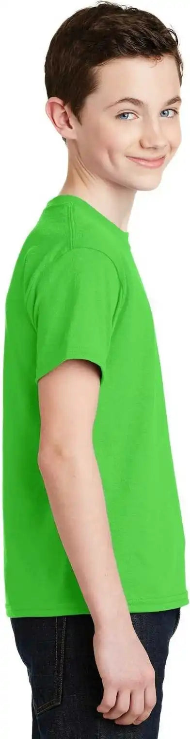 Gildan 8000b Youth Dryblend 50 Cotton/50 Poly t Shirt Electric Green