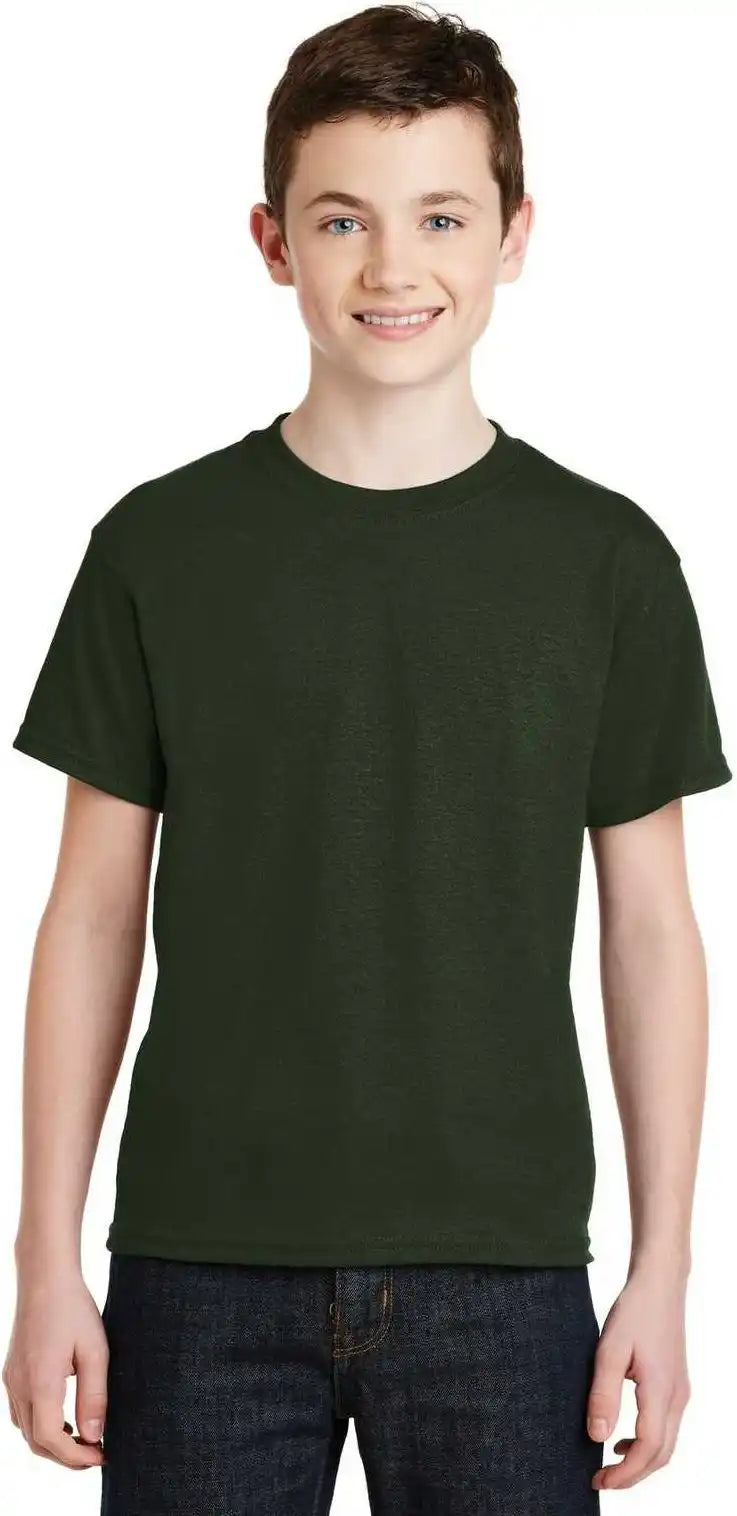 Gildan 8000b Youth Dryblend 50 Cotton/50 Poly T-shirt - Forest