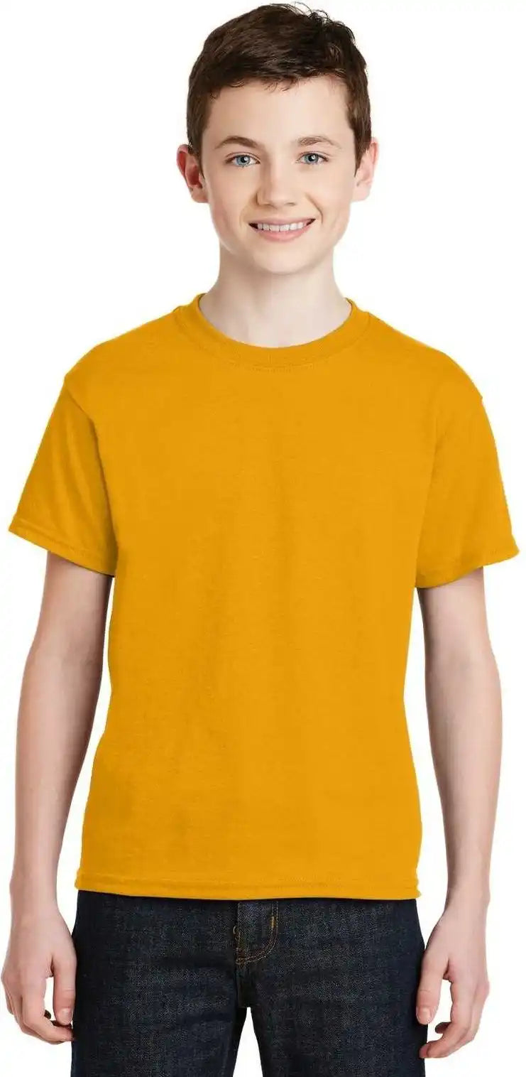 Gildan 8000b Youth Dryblend 50 Cotton/50 Poly t Shirt Gold
