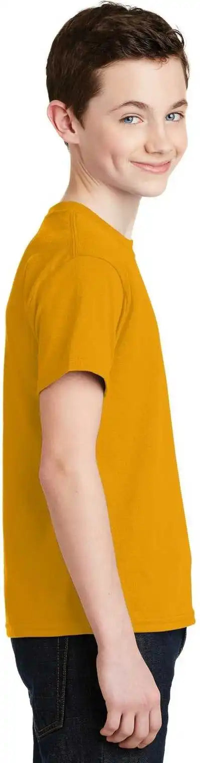 Gildan 8000b Youth Dryblend 50 Cotton/50 Poly t Shirt Gold