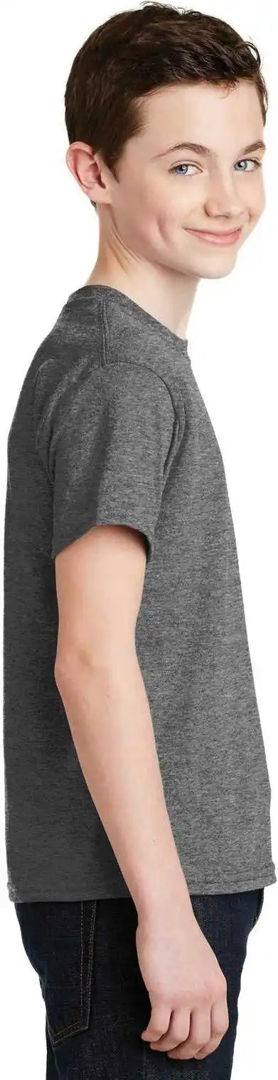 Gildan 8000b Youth Dryblend 50 Cotton/50 Poly T-shirt - Graphite Heather